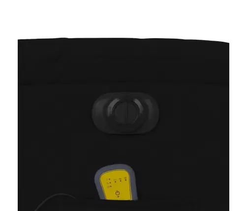 Elektrisks Masāžas Krēsls, Paceļams, Atgāžams, Melns Audums Vidaxl