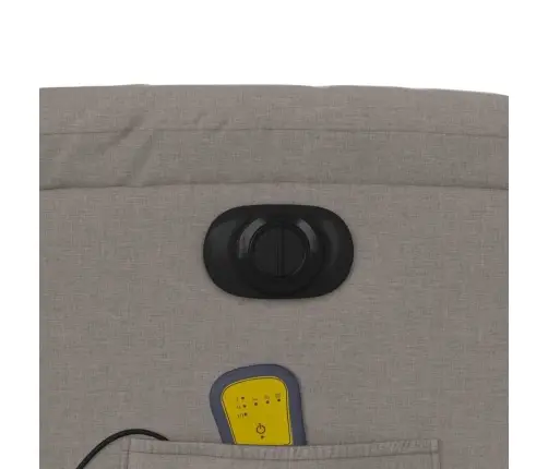 Elektrisks Masāžas Krēsls, Paceļams, Pelēkbrūns Audums Vidaxl