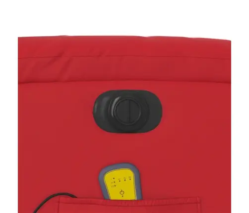 Elektrisks Masāžas Krēsls, Atgāžams, Sarkana Mākslīgā Āda Vidaxl