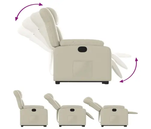 Paceļams Atpūtas Krēsls, Krēmkrāsas Mākslīgā Āda Vidaxl Paceļams Atpūtas Krēsls, Krēmkrāsas Mākslīgā Āda Vidaxl