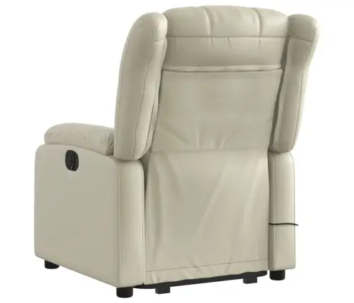 Püstitõusmist Toetav Massaažitool, Kreemjas, Kunstnahk