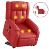 Elektriline Püstitõusmist Toetav Massaažitool, Punane,Kunstnahk