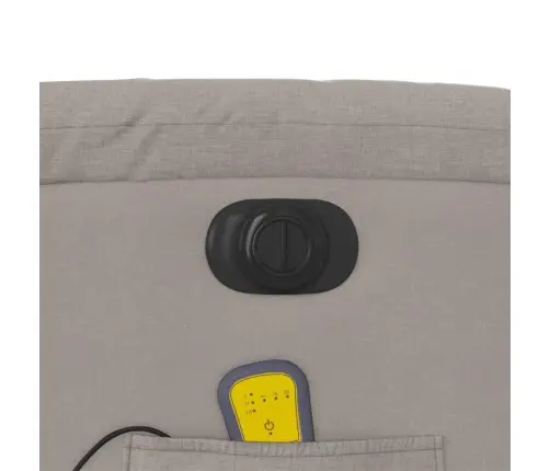 Elektrinis Atlošiamas Masažinis Krėslas, Taupe, Audinys