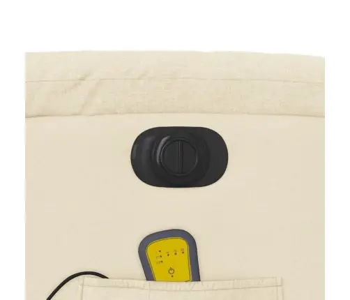 Elektrinis Atlošiamas Masažinis Krėslas, Kreminis, Audinys