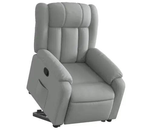 Atsistojantis Atlošiamas Krėslas, Šviesiai Pilkas, Audinys