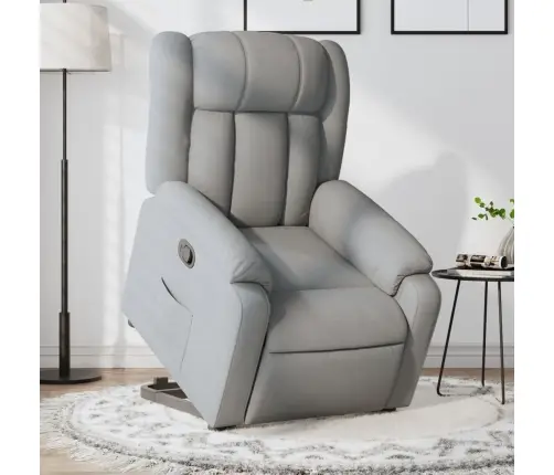 Atsistojantis Atlošiamas Krėslas, Šviesiai Pilkas, Audinys