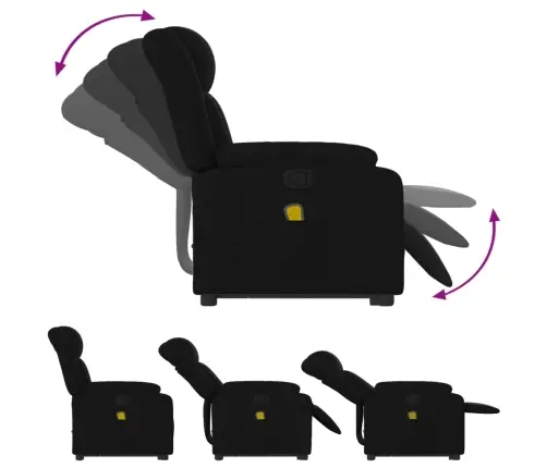 Püsti Tõusmist Toetav Massaažitool, Must, Kangas Püsti Tõusmist Toetav Massaažitool, Must, Kangas