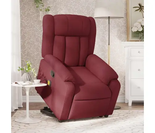 Püsti Tõusmist Toetav Massaažitool, Veinipunane, Kangas