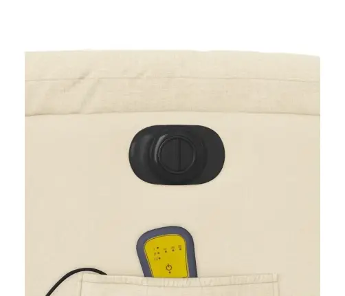 Atsistojantis Elektrinis Masažinis Krėslas, Kreminis, Audinys Atsistojantis Elektrinis Masažinis Krėslas, Kreminis, Audinys