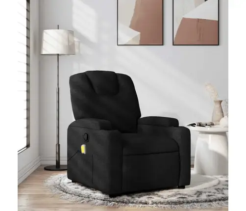 Masāžas Krēsls, Atgāžams, Melns Audums Vidaxl