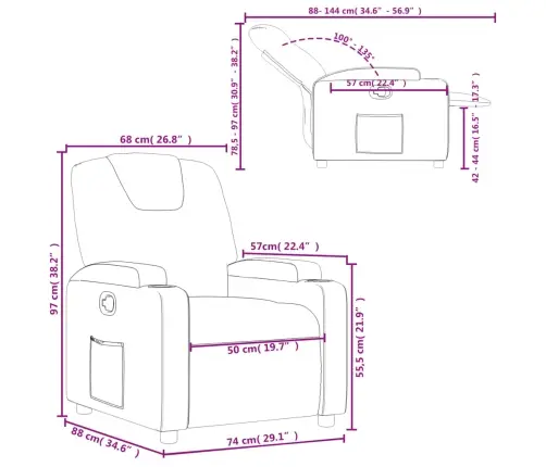Atpūtas Krēsls, Krēmkrāsas Mākslīgā Āda Vidaxl