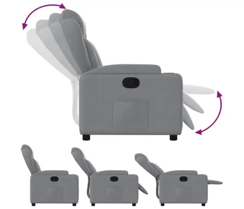 Atpūtas Krēsls, Gaiši Pelēks Audums Vidaxl