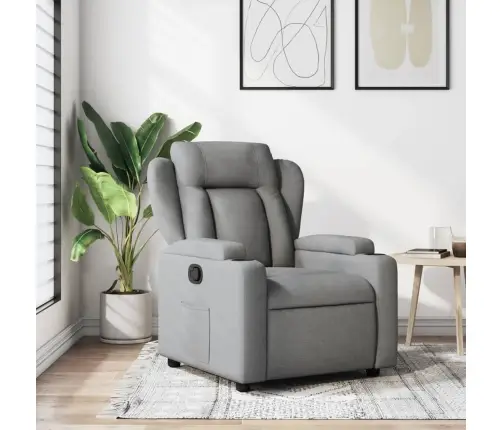 Atpūtas Krēsls, Gaiši Pelēks Audums Vidaxl