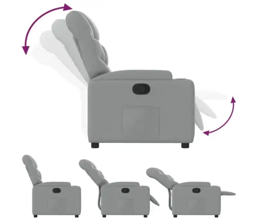 Atpūtas Krēsls, Gaiši Pelēks Audums Vidaxl