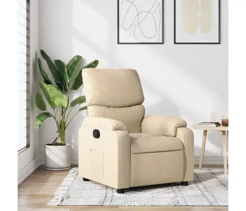 Atpūtas Krēsls, Krēmkrāsas Audums Vidaxl