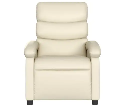 Atlošiamas Krėslas, Kreminės Spalvos, Dirbtinė Oda