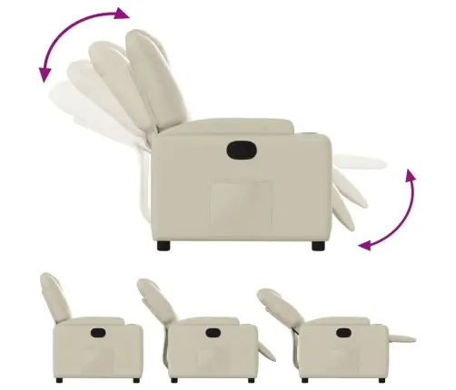 Atpūtas Krēsls, Krēmkrāsas Mākslīgā Āda Vidaxl Atpūtas Krēsls, Krēmkrāsas Mākslīgā Āda Vidaxl