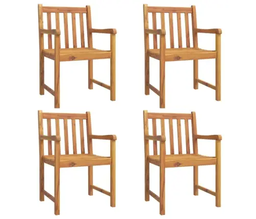 Sodo Kėdės, 4Vnt., 56X55,5X90cm Akacijos Medienos Masyvas