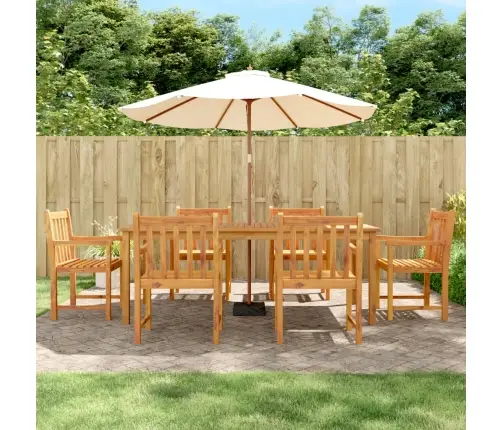 7-Daļīgs Dārza Mēbeļu Komplekts, Akācijas Masīvkoks Vidaxl