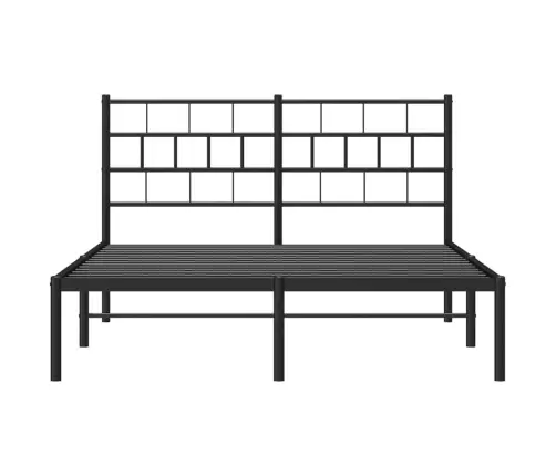 Metalinis Lovos Rėmas Su Galvūgaliu, Juodos Spalvos, 135X190Cm