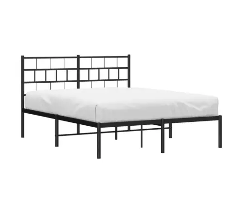 Metalinis Lovos Rėmas Su Galvūgaliu, Juodos Spalvos, 160X200Cm