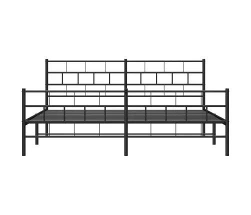 Metallist Voodiraam Jalutsiga, Ilma Madratsita, Must 180X200 Cm