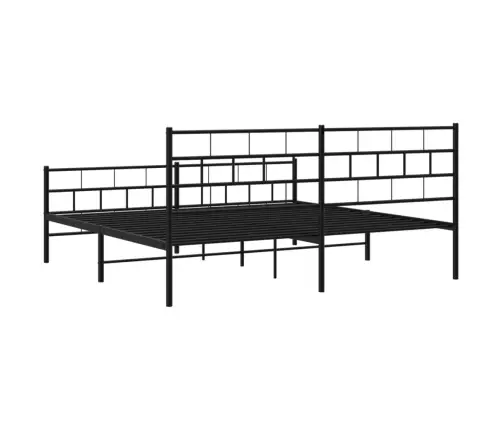 Metallist Voodiraam Jalutsiga, Ilma Madratsita, Must 180X200 Cm