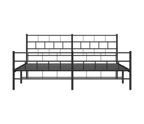 Lovos Rėmas Su Galvūgaliu/Kojūgaliu, Juodas, 200X200cm Metalas