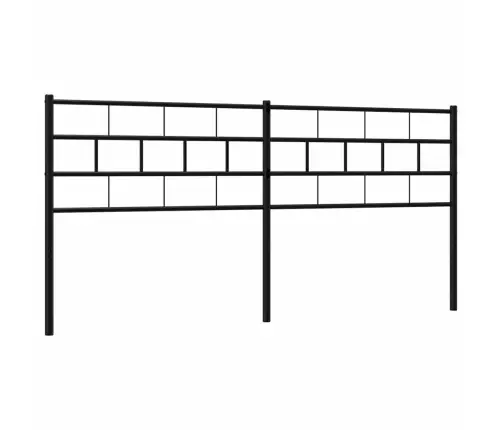 Gultas Galvgalis, Metāls, Melns, 180 Cm Vidaxl