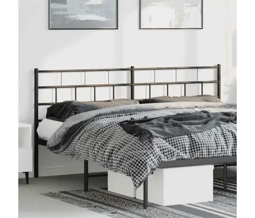 Gultas Galvgalis, Metāls, Melns, 180 Cm Vidaxl