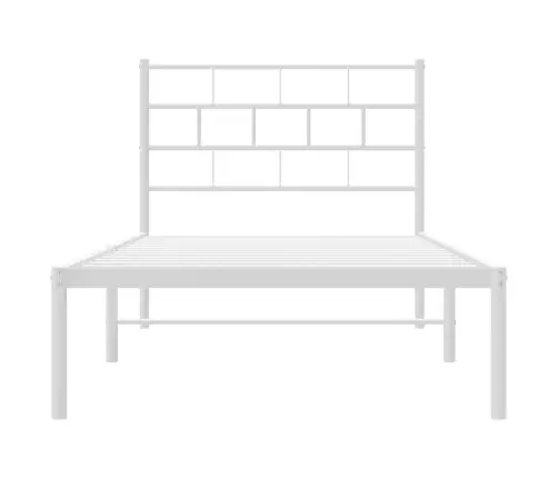 Metalinis Lovos Rėmas Su Galvūgaliu, Baltos Spalvos, 80X200Cm