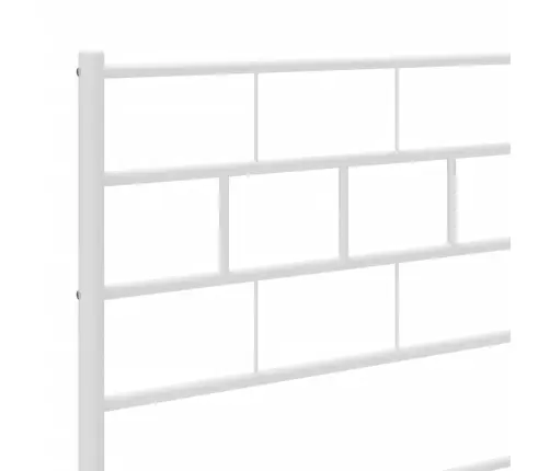 Gultas Rāmis Ar Galvgali, Balts Metāls, 140X200 Cm Vidaxl