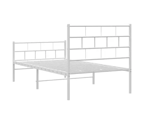 Lovos Rėmas Su Galvūgaliu/Kojūgaliu, Baltas, 90X200cm Metalas