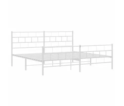 Lovos Rėmas Su Galvūgaliu/Kojūgaliu, Baltas, 183X213cm Metalas