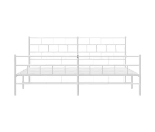 Lovos Rėmas Su Galvūgaliu/Kojūgaliu, Baltas, 183X213cm Metalas