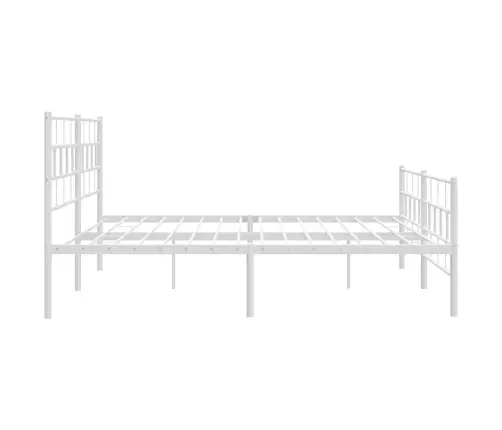 Lovos Rėmas Su Galvūgaliu/Kojūgaliu, Baltas, 183X213cm Metalas