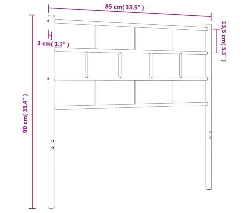 Gultas Galvgalis, Metāls, Balts, 80 Cm Vidaxl