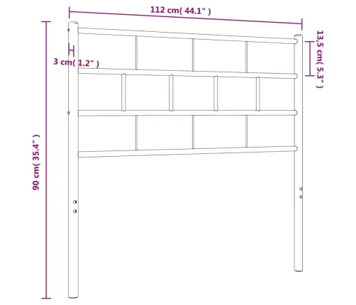 Gultas Galvgalis, Balts, 107 Cm Vidaxl