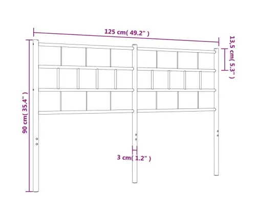 Gultas Galvgalis, Balts, 120 Cm Vidaxl