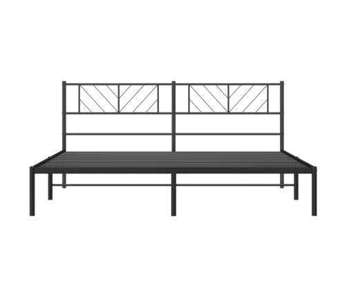 Metallist Voodiraam Peatsiga, Must, 180 X 200 Cm