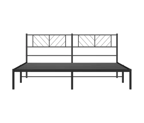 Metalinis Lovos Rėmas Su Galvūgaliu, Juodos Spalvos, 183X213Cm
