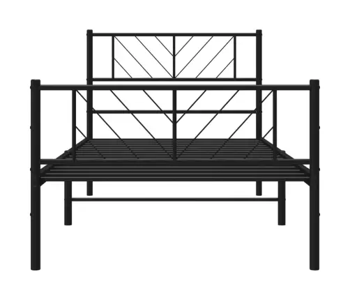 Lovos Rėmas Su Galvūgaliu/Kojūgaliu, Juodas, 80X200cm Metalas