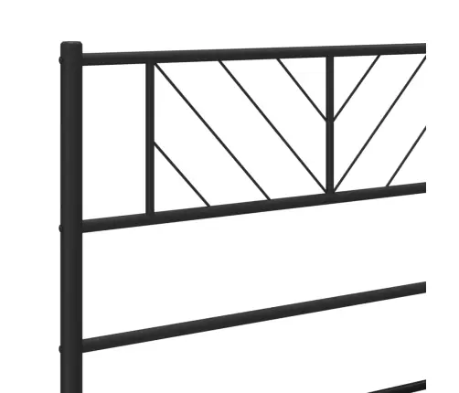 Gultas Rāmis Ar Galvgali Un Kājgali, Melns Metāls, 100X200 Cm Vidaxl