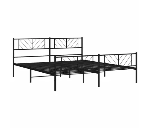 Lovos Rėmas Su Galvūgaliu/Kojūgaliu, Juodas, 183X213cm Metalas