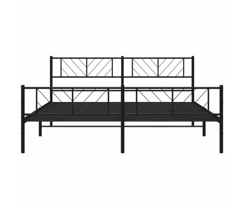 Lovos Rėmas Su Galvūgaliu/Kojūgaliu, Juodas, 183X213cm Metalas