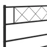Gultas Rāmis Ar Galvgali, Melns Metāls, 80X200 Cm Vidaxl