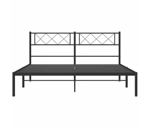 Metallist Voodiraam Peatsiga, Must, 135X190 Cm