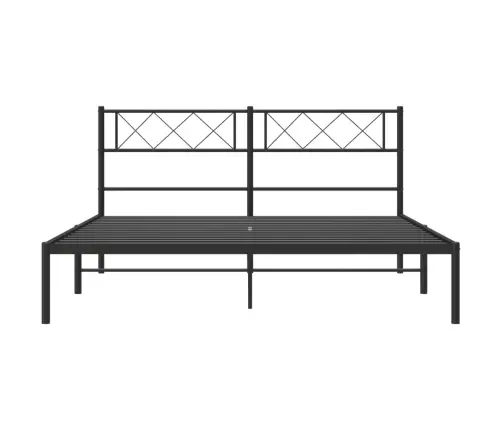 Metallist Voodiraam Peatsiga, Must, 160 X 200 Cm