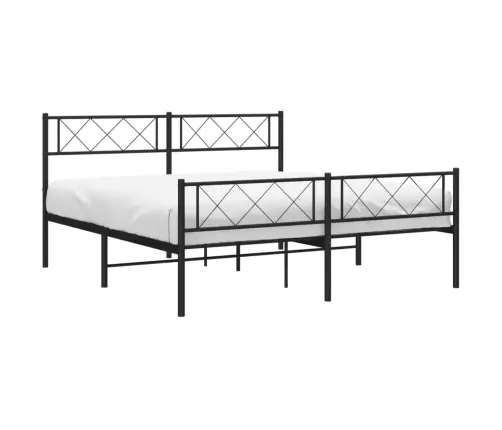 Lovos Rėmas Su Galvūgaliu/Kojūgaliu, Juodas, 120X190cm Metalas