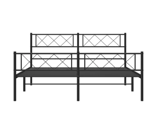 Lovos Rėmas Su Galvūgaliu/Kojūgaliu, Juodas, 120X190cm Metalas